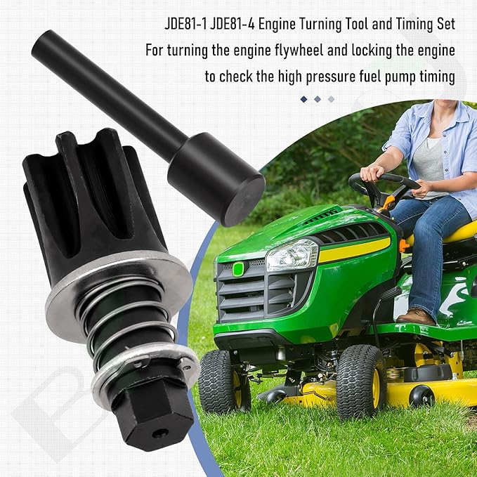 Braveboy JDE81-1 JDE81-4 Engine Turning Tool and Timing Set Compatible with Jo-hn Deere Engines JDG820 6059 6068 6076 6081 6090 6105 6125 6135 6359 6619 4045 4024 4039 4239 4276