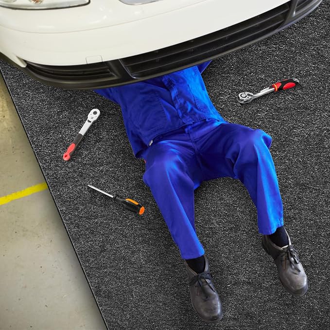 60 X 72 Inch Garage Floor Mat Under Car,Oil Spill Mat,Premium Maintenance mat,Waterproof Rubber Backing Layer Protects Garage Floor Surface
