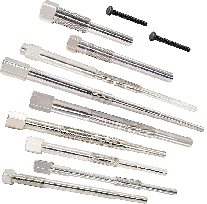 Hardened Primary & Secondary Clutch Puller Tool kit. Contains 10 Different Models And Sizes of Clutch Puller Tools. Suitable for Golf Carts, Kawasaki, Arctic Cat,Can-Am, Polaris Motorcycle
