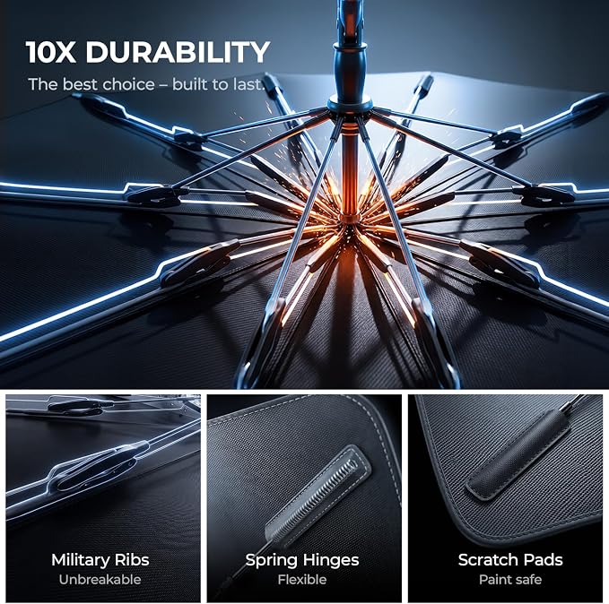 [2026 Upgraed] DooGooCoo Windshield Sun Shade Umbrella for Toyota Tacoma [100% Sunlight Blocked, Ice Crystal Cool] Sunshade for Car Windshield for Tacoma Sun Shade 2016-2026, Custom Fit for Tacoma.