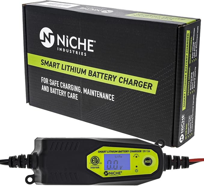 NICHE Lithium Battery with Charger YTX9-BS YTZ12S 12V 240A for Honda Yamaha Polaris Kawasaki KTM ATV Motorcycle