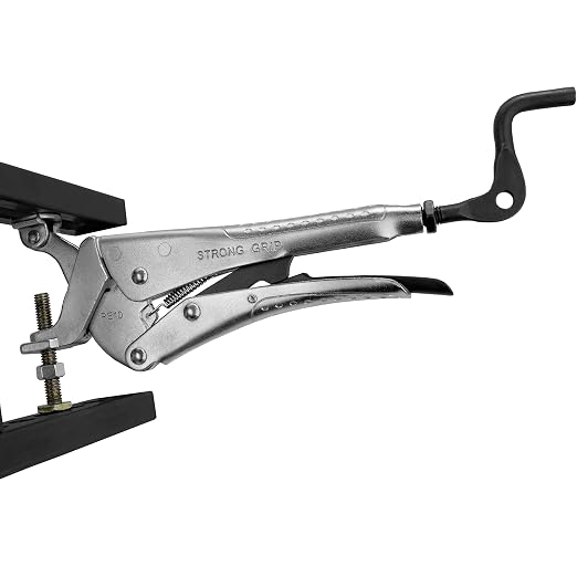 Expand-O Pliers, 10", Reverse-Action Clamping Pliers, Clamping Pressure: 900 LBS (410 kg) & STRONG - PG114V Strong hand Tools PG114V Pipe Pliers with Large V-Pads, 11-Inch