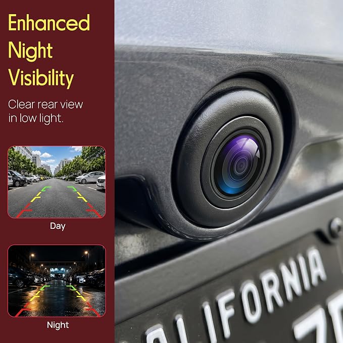 Pyle Backup Camera for Car, Truck, SUV & RV | 170° Wide Angle | AHD 720P & CVBS Switchable | IP68 Waterproof | Night Vision | Parking Guidelines | 12V-24V | 18.5mm Flush Mount | Pack-2