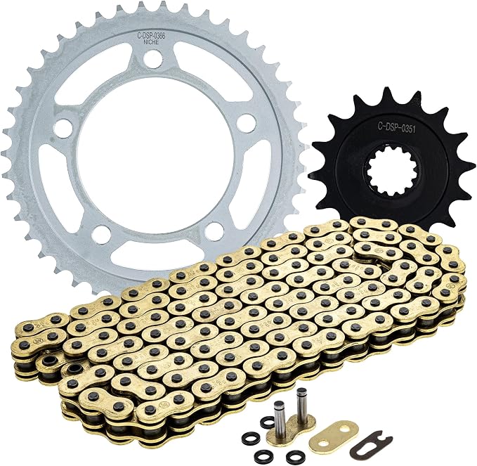 NICHE Drive Sprocket Chain Combo for Honda CTX700 NC700X Front 16 Rear 43 Tooth 520 X-Ring 120 Links