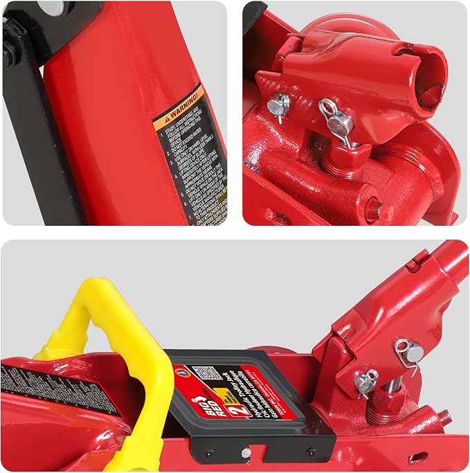 Big RED Torin Low Profile Floor Jack: Hydraulic Trolley Floor Jack Combo with 2 Jack Stands, 2 Ton (4000 lb.) Capacity