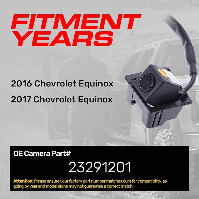 Master Tailgaters Replacement for Chevrolet Equinox (2016-2017) Backup Camera OE Part # 23291201