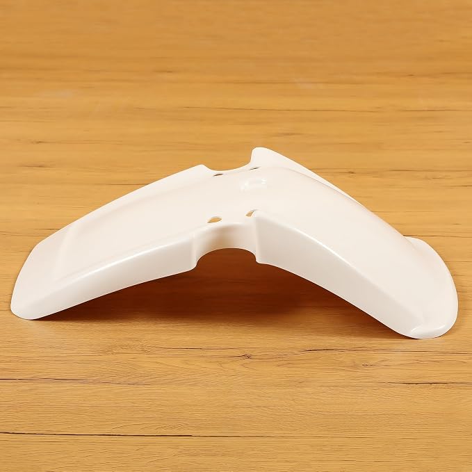 ALMULOO Front Fender Plastic ABS White Compatible with 1983-1985 Honda ATC200X Three‑Wheeler Mud Guard