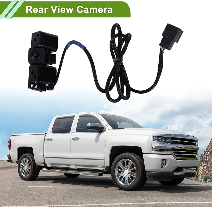 Car Park Assist Camera Rear View Backup Reverse Camera for Chevrolet Cheyenne 16-18 for Chevrolet Silverado 1500 16-19 No.23244435/84079952 1 Pc
