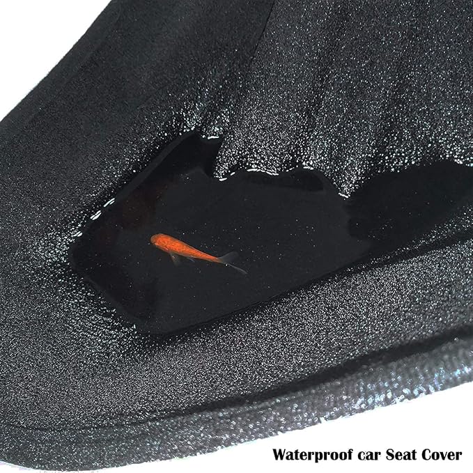 Car Seat Cover Protector Front Seats,for Gym Workout,Running,Swimming,Beach and Hiking,Waterproof Sweat Towel Bucket Seat Covers for Cars SUV Trucks (Black, 2Pcs)