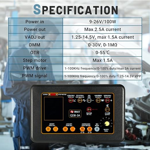 QDB-3A Ignition Coil Tester, Automobile Actuator Drive Detector, Drive Fault Tester - Test Including Injector Solenoid Valves Idle Stepping Instrument Urea Pump Motors Ignition Coitester