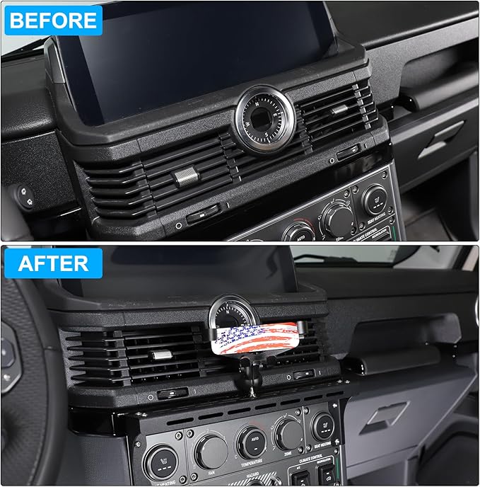 Compatible with INEOS Grenadier 2020-2024 Car Phone Mount and Walkie Talkie Mount Stand Set, Centre Console Multifunctional Track Mobile Phone Holder Expansion Platform (Style C)