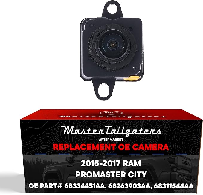 Master Tailgaters Replacement for Ram ProMaster City (2015-2017) Backup Camera OE Part # 68334451AA, 68263903AA, 68311544AA