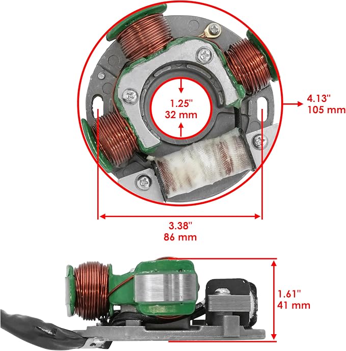 Caltric Stator Compatible With Polaris Trail Blazer 250 1998 1999 2000 2001 2002 2003 2004 2005 2006