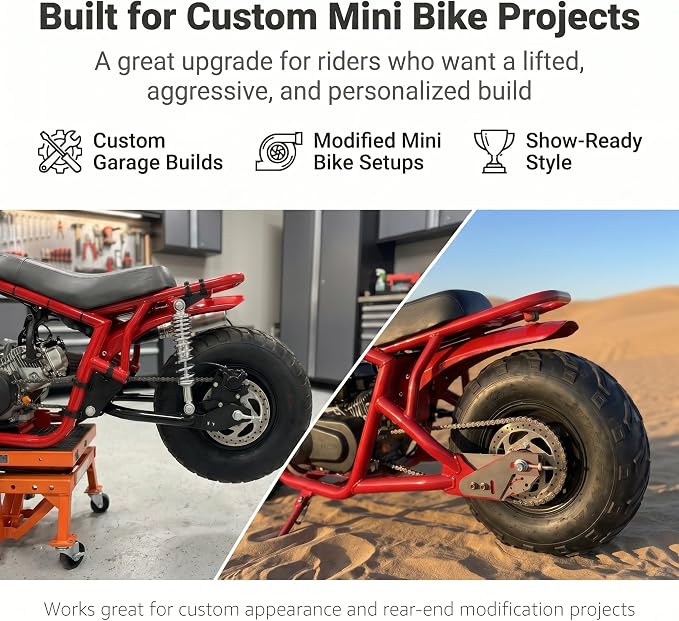 Mini Bike Bolt On Stretch Tab For Coleman B200R RB200 Realtree RT200 MEGA moto B212 MAX (2 inch lift/drop)