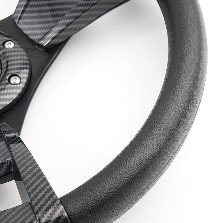 14inch Carbon Fiber Grip Golf Cart Steering Wheel for Golf Cart Club Car DS and Club Car Precedent EZGO Yamaha Steering Wheel