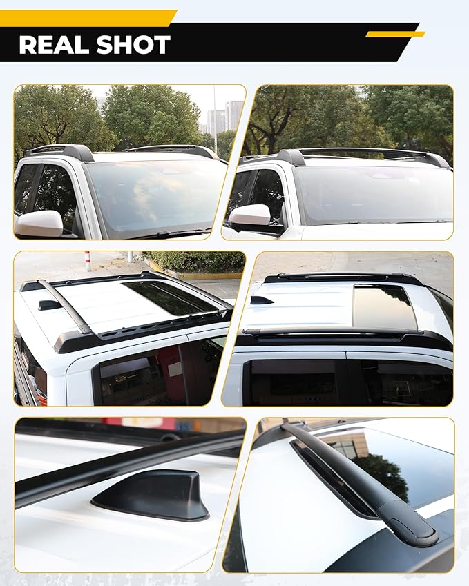 Roof Rack Rails Cross Bars Fit for 2024-2026 Toyota Tacoma Double Cab Aluminum Cargo Bars Cargo Rack Crossbars Luggage Carrier, for Loading Kayak Snowboard Bike Rooftop Accessories