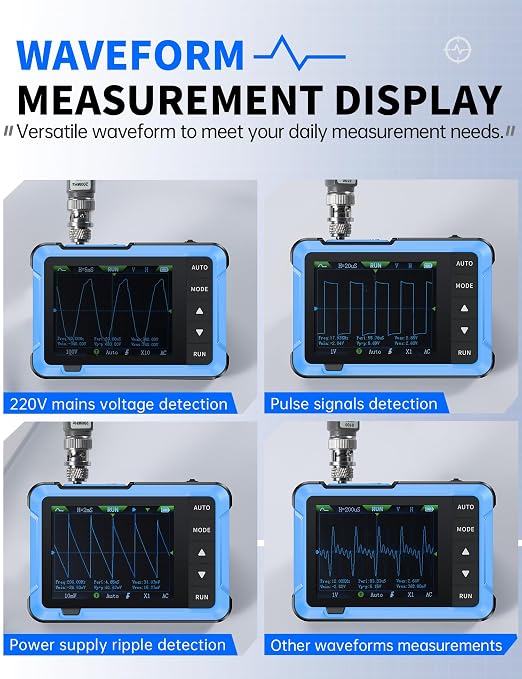 10MHz Oscilloscope and 9999 Counts Multimeter