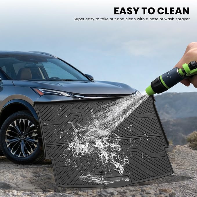 LASFIT Cargo Mat & Backrest Mats for Nissan Rogue 2026 2025 2024 2023 2022 2021, All Weather TPE Custom Fit Car Trunk Mats Cargo Liners Accessories, Black