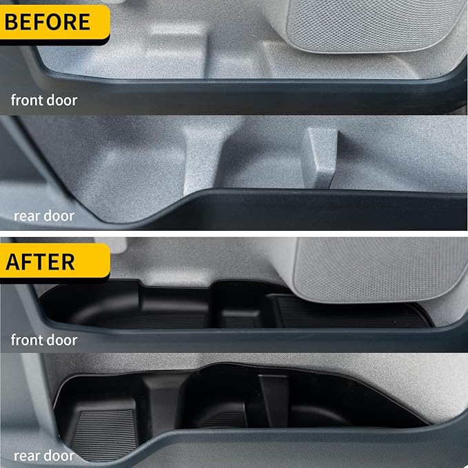 Center Console Organizer Bundle with 2022-2025 Ford Maverick Door Side Storage Tray 4PCS Side Door Storage Box Console Tray ABS Plastic for 2024 Maverick Accessories