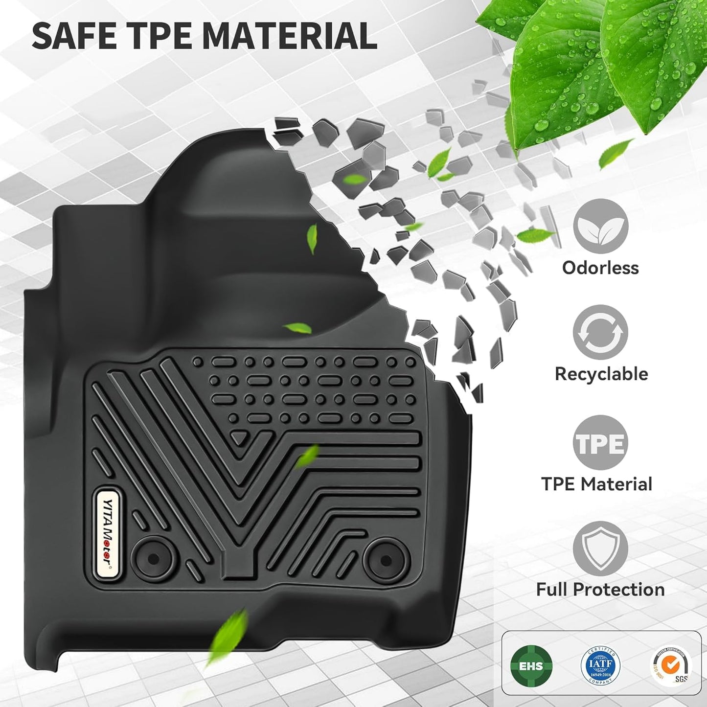 YITAMOTOR Floor Mats Fit for 2017-2025 Mazda CX-5, All Weather Custom Fit for Mazda CX5, 1st & 2nd Row, Black