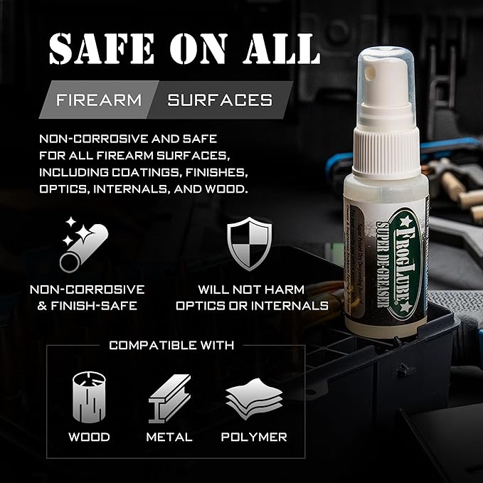 Frog Lube Super Degreaser – Concentrated Gun Cleaner Spray – Heavy Duty, Non-Toxic Gun Cleaning Solvent for Carbon, Copper, Fouling & Lead – Formulated by Retired Navy Seal