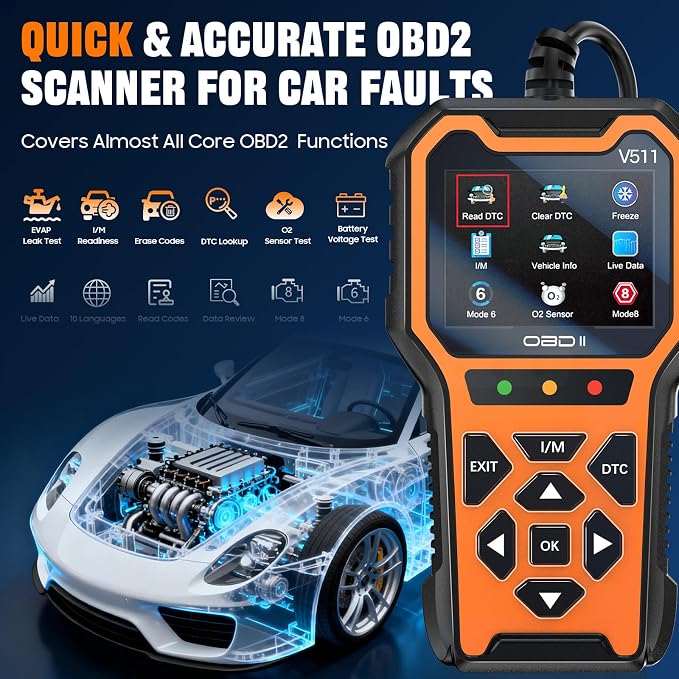 V511 OBD2 Scanner & Power Circuit Probe Tester
