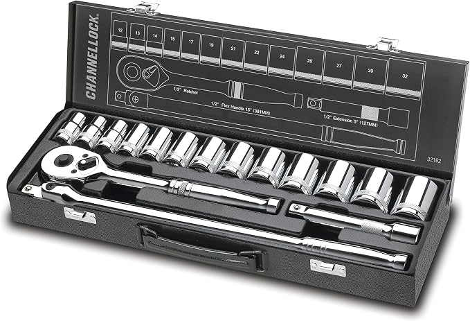 Channellock - 16-Pc 1/2 Dr Metric Set (32162)