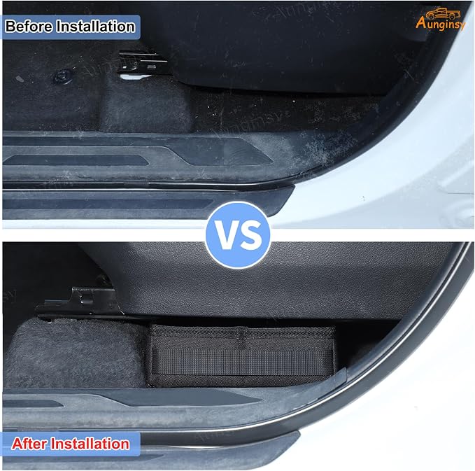 Aunginsy 2PCS Front Row Under Seat Storage Bags Compatible with Toyota Tundra 2022-2025 2026, Car Driver or Passenger Underseat Hidden Organizer Tray Storage Bag Tool Box with Handle Accessories