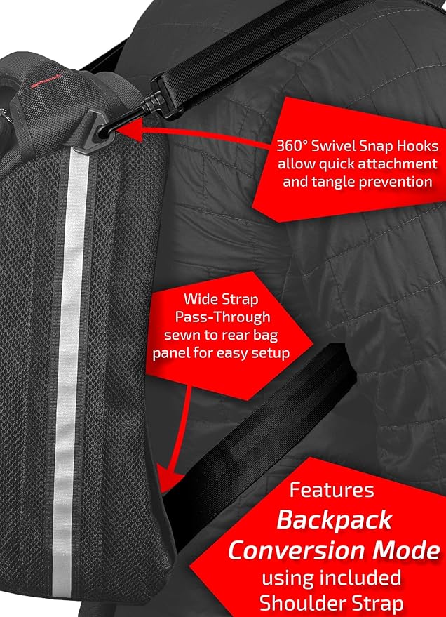 Chase Harper USA 450 Strap Mount Tank Bag - Water-Resistant, Tear-Resistant, Industrial Grade Ballistic Nylon with Anti-Scratch Rubberized Polymer Bottom, Adjustable Strap Mounting