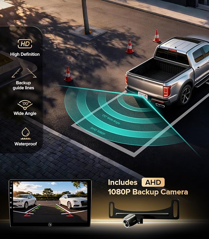 10 Inch for Ford F150 Radio 2004-2008, F250/F350/450/550 2008-2016 Radio Upgrade Wireless CarPlay Android Auto, Plug and Play, 5G Wi-Fi, Bluetooth 5.0 QLED Touch Screen Car Stereo