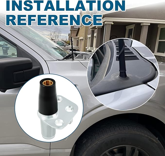 BASIKER Car Radio Antenna Base Mount Fit for 2017-2021 Ford F-250 F-350 Super Duty, Antenna Base Mount Ford Accessories OEM HC3Z-18A984-A 926-535