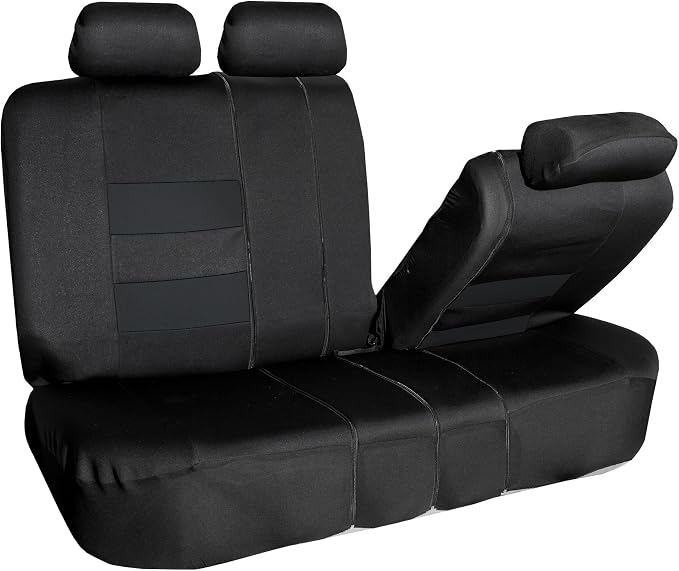 FH Group FB087BLACK115 Universal Fit Premium Neoprene Ultraflex™ Cushion Black Automotive Seat Covers fits most Cars, SUVs, and Trucks (Water Resistant, Airbag and Split Bench Compatible)