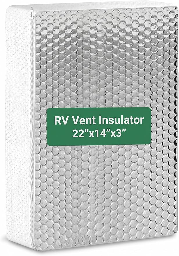RV Vent Insulator and Skylight Cover 22″x14″x3″ with UV Protection Layer Reduce Heat Transfer & Increase A/C Efficiency RV Accessories for Vent Inside Camper Trailer