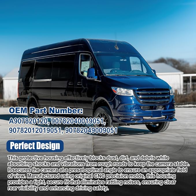 Rear Backup Camera Housing Compatible with Mercedes-Benz Sprinter Freightliner Sprinter 1500 2500 3500 2018-2024 Replace 90782040019051 90782012019051