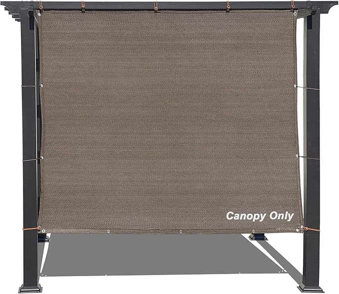 Alion Home Sun Shade Privacy Panel with Grommets and Hems on 4 Sides for Patio, Awning, Window, Pergola or Gazebo - Mocha Brown (10' x 4')