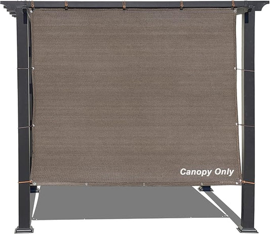 Alion Home Sun Shade Privacy Panel with Grommets and Hems on 4 Sides for Patio, Awning, Window, Pergola or Gazebo - Mocha Brown (8' X 26')