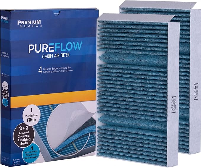 PureFlow Cabin Air Filter PC99298X | Fits 2014-2017 Mercedes-Benz S550, 2018-2021 S560, 2018-2020 S450, 2014-2017 S63 AMG, 2015-2020 S65 AMG, 2015-2017 S550e