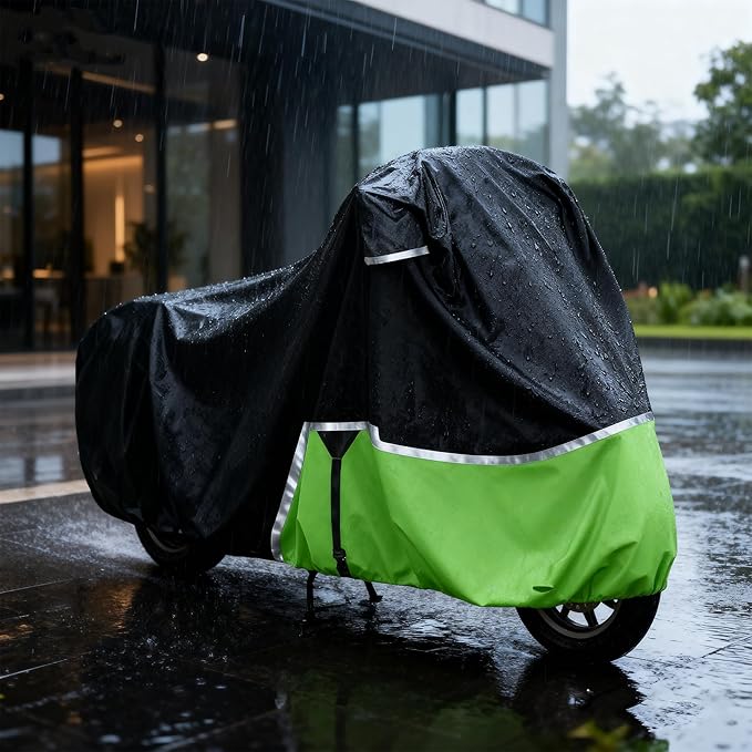 Waterproof Motorcycle Cover Replace for Kawasaki Ninja 400 500 650 Z900 Zx6r Street Without Trunk Models, 420D Oxford Cloth Motorcycle Cover for Snow Rain Dust Protection (Ninja)