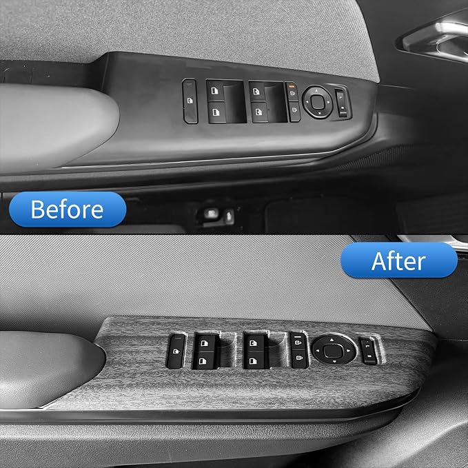 4PCS Door Lock Switch Covers Trim Compatible with Kia K4 2025-2026 Accessories (Wood Grain)
