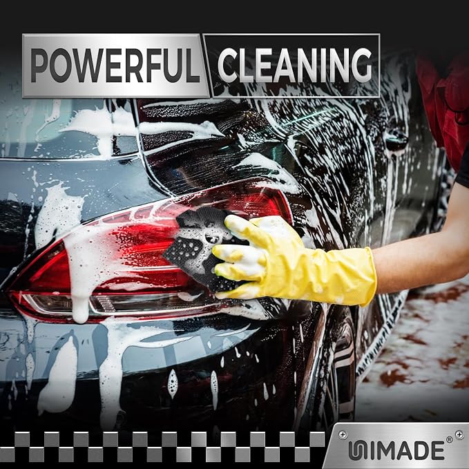 UNIMADE Microfiber Cleaning Cloth, 400 Pack Microfiber Towels for Cars Commercial Grade Work Rags Bulk Detailing Cloth for Automotive Bar Mechanic Restaurant Garage Housekeeping, 11.5"x 11.5", Black