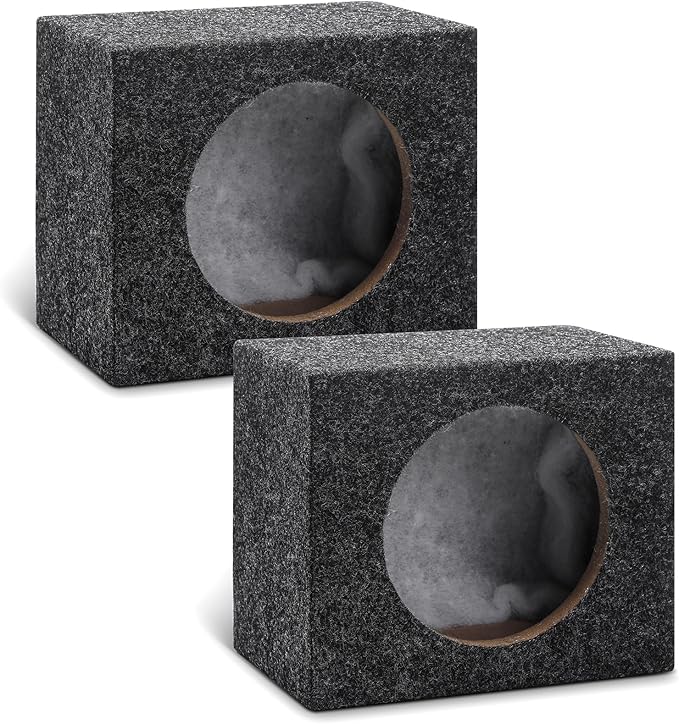 BBTO 2 Pcs Angled Style Car Audio Speaker Box 6x9 Speaker Boxes Car Audio Enclosures Sturdy Constructed Truck Speaker Box for Home Vehicle Subwoofer Sound Supplies (8.75 x 4.25 x 7.75 Inch)