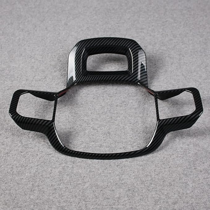 for Ford F-150 2021 2022 2023 2024 2025 2026 F150 Wheel Steering Trim Panel Cover Trims ABS Carbon Fiber