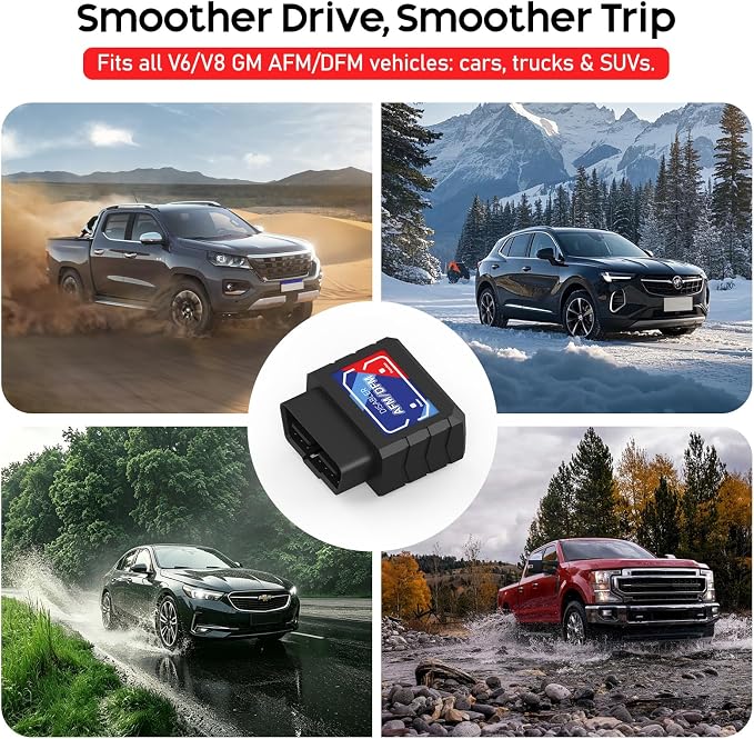 AFM Disabler, Active Fuel Management Delete Disabler Compatible with V6 & V8 GM Motors, AFM/DFM Disabler AFM Disabler 5.3 Silverado, Fit GMC Sierra Yukon Chevy Tahoe Cadillac Escalade 4.3/5.3/6.0/6.2L