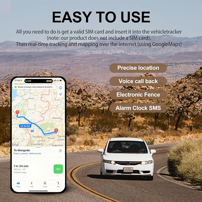 Mini GPS Tracker for Vehicles,Portable Real Time Magnetic GPS Tracking Device for Car, Full Global Coverage Location Tracker for Kids,Dogs,Trucks/Person,No Subscription Required/No Monthly Fee