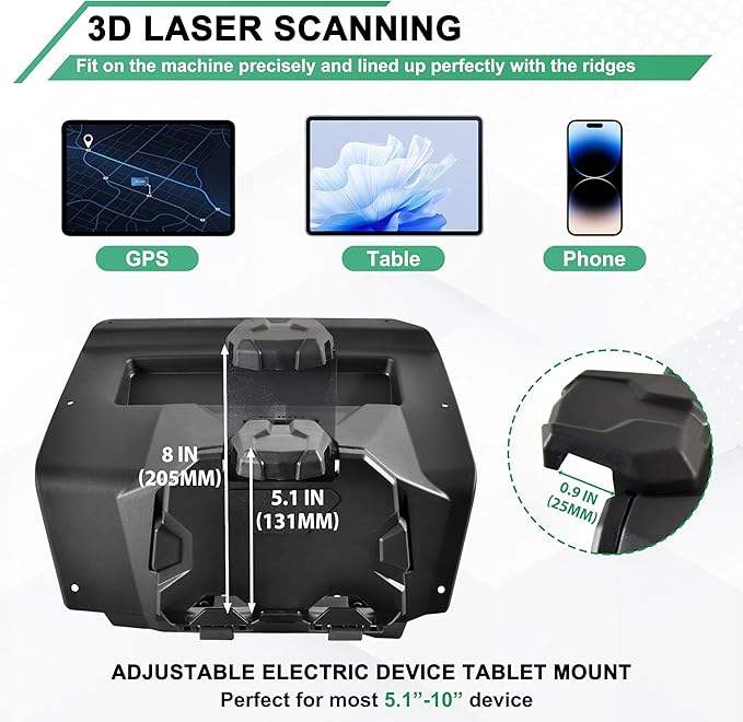 Electronic Device Holder for CFMOTO UFORCE 1000, Adjustable Navigator Tablet Mount GPS Phone Holder with Storage Box for CFMOTO UForce 1000 2019-2025/1000 XL 2022-2025 Accessories