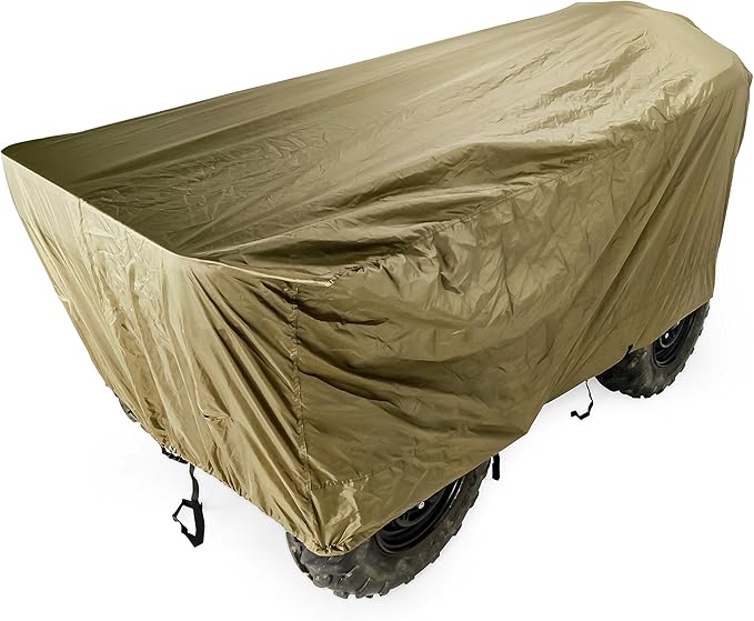 Black Boar ATV Cover - Features Waterproof Polyurethane Coating for Protection Against The Weather - Sewn-in Straps & Buckles - Olive, Large Up to 450cc (66018)