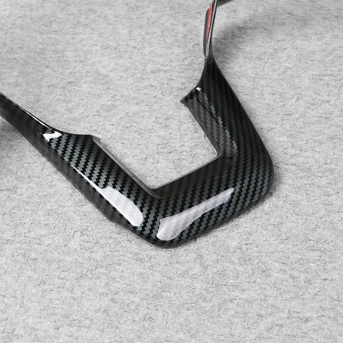 for Ford New Mustang 2024 2025 2026 Wheel Steering Trim Panel Cover Trims ABS Carbon Fiber Pattern