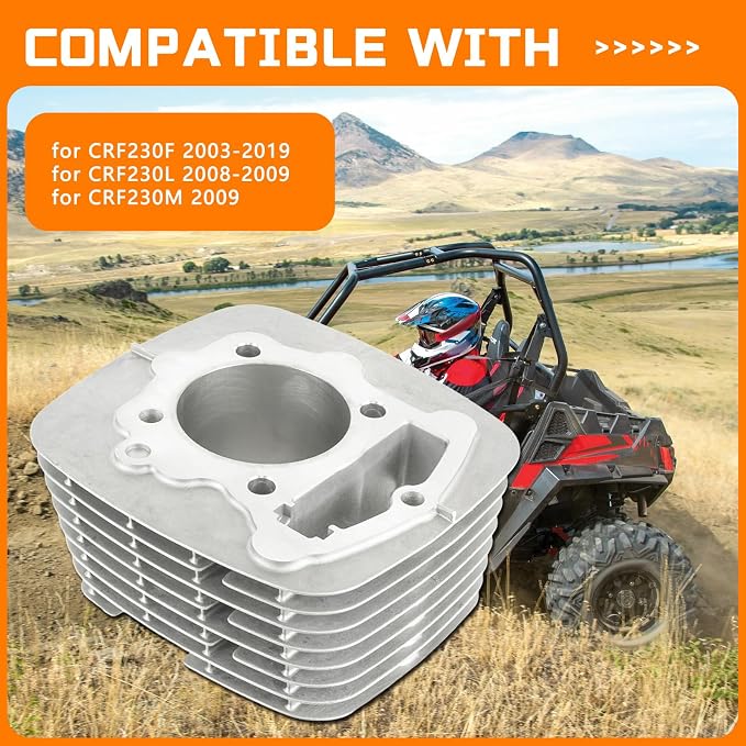 Cylinder Piston Ring Gasket Bore 65mm 12100-KFB-000 Compatible with CRF230F CRF230L CRF230M 2003-2019 After-Market Parts