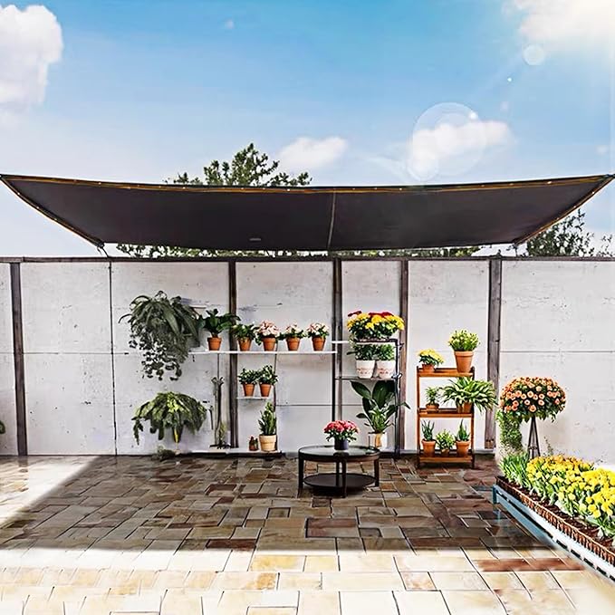 winemana 90% Shade Cloth, Dog Kennel Shade Cover, 20 x 48 FT Sturdy Durable Sunblock Shade Mesh Tarp with Grommets for Patio Plants Greenhouse Chicken Coop Porch