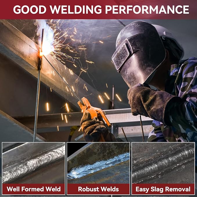 ARCCAPTAIN E7018 Welding Rod 3/32'' 5LB Low Hydrogen Carbon Steel Welding Sticks Electrodes, Welding Rods ARC Welding Equipment